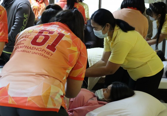 ภาพกิจกรรม โปรแกรมวิชาสาธารณสุขศาสตร์ จัดโครงการการส่งเสริมและสนับสนุนการจัดการเรียนการสอนเชิงบูรณาการกับการทํางาน (WIL) ของรายวิชาการพัฒนาอนามัยชุมชน เรื่อง การดูแลผู้ป่วยติดเตียง