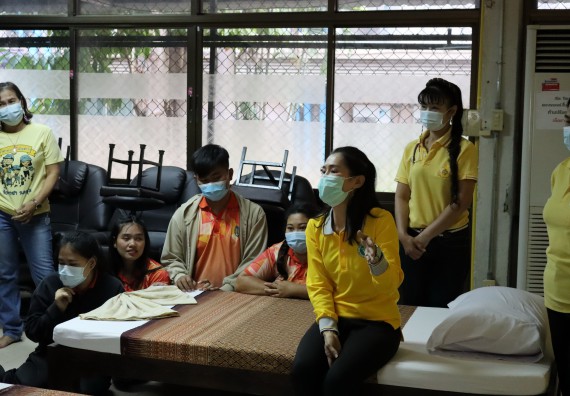 ภาพกิจกรรม โปรแกรมวิชาสาธารณสุขศาสตร์ จัดโครงการการส่งเสริมและสนับสนุนการจัดการเรียนการสอนเชิงบูรณาการกับการทํางาน (WIL) ของรายวิชาการพัฒนาอนามัยชุมชน เรื่อง การดูแลผู้ป่วยติดเตียง