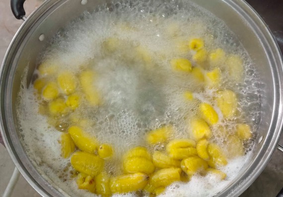 ภาพกิจกรรม โปรแกรมวิชาวิทยาศาสตร์และเทคโนโลยีการอาหาร จัดอบรมเชิงปฏิบัติการ เรื่อง การผลิตน้ำกล้วยไข่เพื่อสุขภาพ