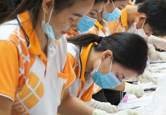 ภาพกิจกรรม โปรแกรมวิชาสาธารณสุขศาสตร์ จัดอบรมการเย็บแผล การตัดไหม