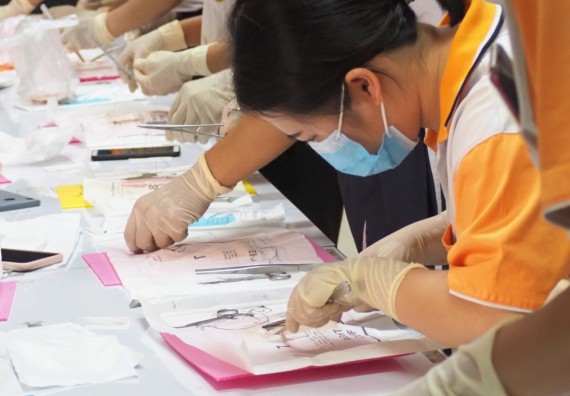ภาพกิจกรรม โปรแกรมวิชาสาธารณสุขศาสตร์ จัดอบรมการเย็บแผล การตัดไหม