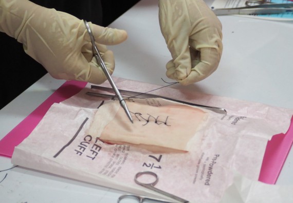 ภาพกิจกรรม โปรแกรมวิชาสาธารณสุขศาสตร์ จัดอบรมการเย็บแผล การตัดไหม