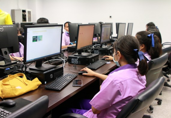 ภาพกิจกรรม คณะวิทยาศาสตร์และเทคโนโลยี จัดโครงการส่งเสริมนักเรียนที่มีความสามารถพิเศษด้านคณิตศาสตร์ วิทยาศาสตร์ ภาษาอังกฤษ และเทคโนโลยี