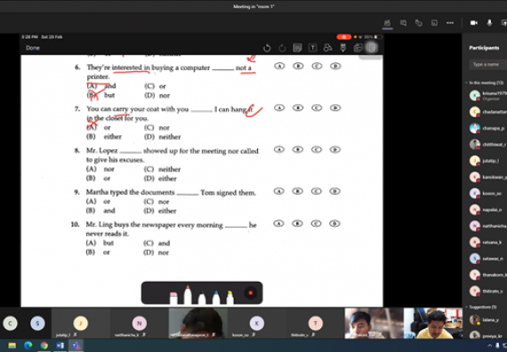 ภาพกิจกรรม คณะวิทยาศาสตร์และเทคโนโลยี จัดกิจกรรมส่งเสริมสมรรถนะและทักษะด้านการใช้ภาษาอังกฤษรูปแบบออนไลน์
