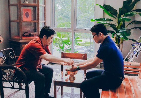 ภาพกิจกรรม คณะวิทยาศาสตร์และเทคโนโลยี จัดพิธีรดน้ำดำหัวผู้บริหารคณะวิทยาศาสตร์และเทคโนโลยี