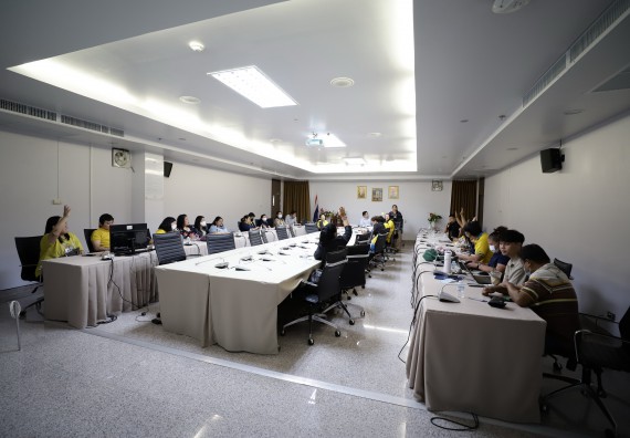 ภาพกิจกรรม  คณะวิทยาศาสตร์และเทคโนโลยี จัดประชุมจัดทำติดตามการดำเนินงานตามองค์ประกอบการประกันคุณภาพการศึกษาของหลักสูตรและคณะ ภาคการศึกษาที่ 2/2563