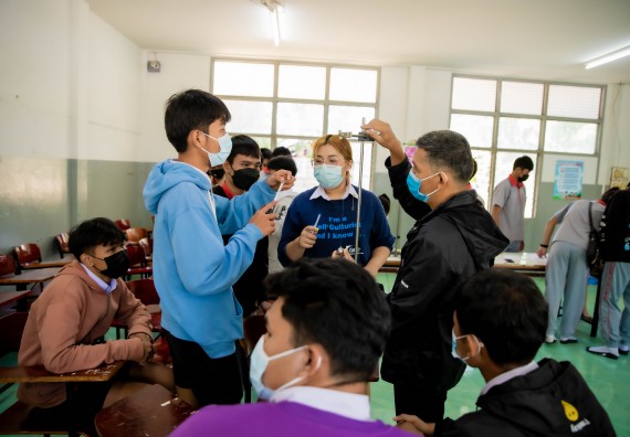 ภาพกิจกรรม  คณะวิทยาศาสตร์และเทคโนโลยี จัดค่ายวิทยาศาสตร์สัญจรโรงเรียนสักงามวิทยา