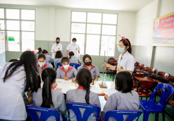 ภาพกิจกรรม  คณะวิทยาศาสตร์และเทคโนโลยี จัดค่ายวิทยาศาสตร์สัญจรโรงเรียนสักงามวิทยา