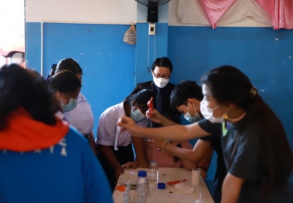 ภาพกิจกรรม  คณะวิทยาศาสตร์และเทคโนโลยี จัดค่ายวิทยาศาสตร์สัญจรโรงเรียนโกสัมพีวิทยา