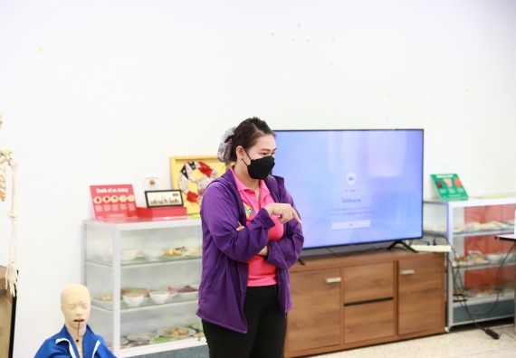 ภาพกิจกรรม  โปรแกรมวิชาสาธารณสุขศาสตร์ จัดกิจกรรมอบรมการช่วยเหลือผู้ป่วยฉุกเฉิน