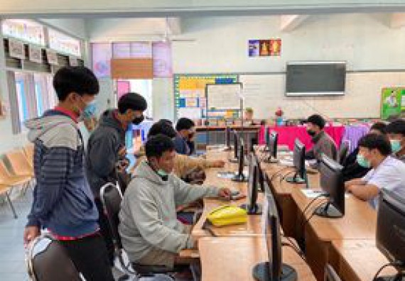 ภาพกิจกรรม  โปรแกรมวิชาวิทยาการคอมพิวเตอร์และเทคโนโลยีสารสนเทศ จัดอบรมเชิงปฏิบัติการ Infographic 3D ด้วยเว็บไซต์