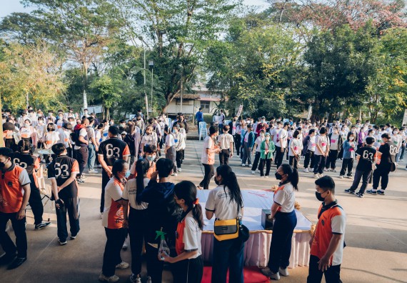 ภาพกิจกรรม  สโมสรนักศึกษาคณะวิทยาศาสตร์และเทคโนโลยี โครงการเรียนรู้ ธำรงศิลปวัฒนธรรมคณะวิทยาศาสตร์และเทคโนโลยี มหาวิทยาลัยราชภัฏกำแพงเพชร ประจำปีงบประมาณ 2565
