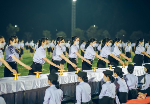 ภาพกิจกรรม  คณะวิทยาศาสตร์และเทคโนโลยี  เข้าร่วมพิธีวันราชภัฏ