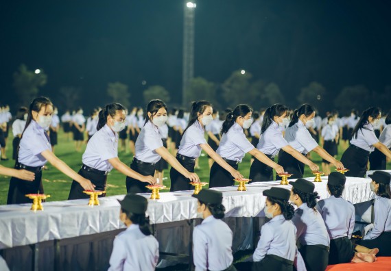 ภาพกิจกรรม  คณะวิทยาศาสตร์และเทคโนโลยี  เข้าร่วมพิธีวันราชภัฏ