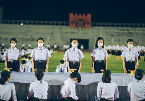 ภาพกิจกรรม  คณะวิทยาศาสตร์และเทคโนโลยี  เข้าร่วมพิธีวันราชภัฏ