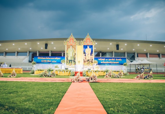 ภาพกิจกรรม  คณะวิทยาศาสตร์และเทคโนโลยี  เข้าร่วมพิธีวันราชภัฏ