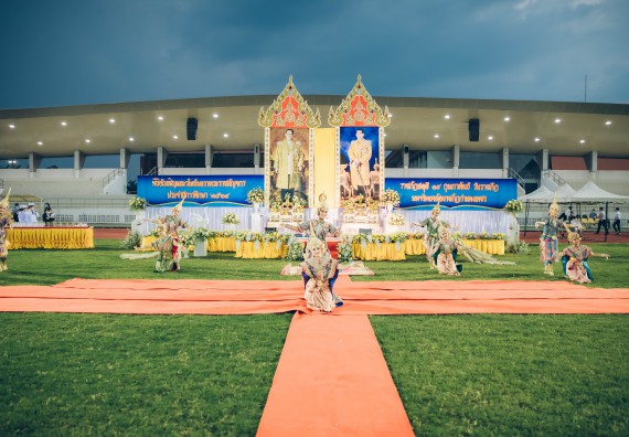 ภาพกิจกรรม  คณะวิทยาศาสตร์และเทคโนโลยี  เข้าร่วมพิธีวันราชภัฏ