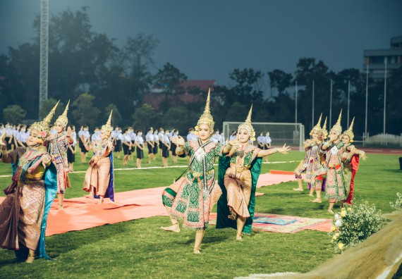 ภาพกิจกรรม  คณะวิทยาศาสตร์และเทคโนโลยี  เข้าร่วมพิธีวันราชภัฏ