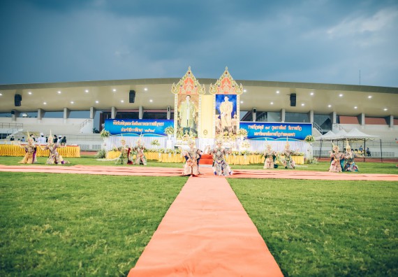 ภาพกิจกรรม  คณะวิทยาศาสตร์และเทคโนโลยี  เข้าร่วมพิธีวันราชภัฏ