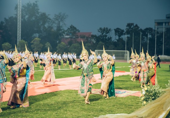 ภาพกิจกรรม  คณะวิทยาศาสตร์และเทคโนโลยี  เข้าร่วมพิธีวันราชภัฏ