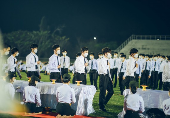 ภาพกิจกรรม  คณะวิทยาศาสตร์และเทคโนโลยี  เข้าร่วมพิธีวันราชภัฏ