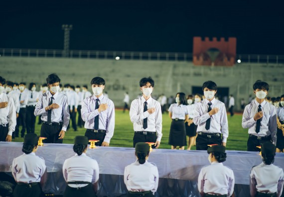 ภาพกิจกรรม  คณะวิทยาศาสตร์และเทคโนโลยี  เข้าร่วมพิธีวันราชภัฏ