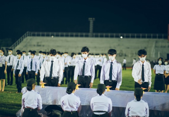 ภาพกิจกรรม  คณะวิทยาศาสตร์และเทคโนโลยี  เข้าร่วมพิธีวันราชภัฏ