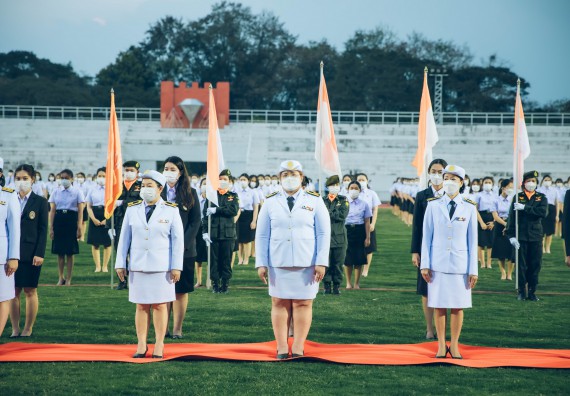 ภาพกิจกรรม  คณะวิทยาศาสตร์และเทคโนโลยี  เข้าร่วมพิธีวันราชภัฏ
