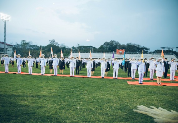 ภาพกิจกรรม  คณะวิทยาศาสตร์และเทคโนโลยี  เข้าร่วมพิธีวันราชภัฏ