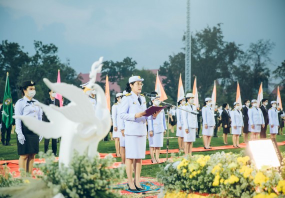 ภาพกิจกรรม  คณะวิทยาศาสตร์และเทคโนโลยี  เข้าร่วมพิธีวันราชภัฏ
