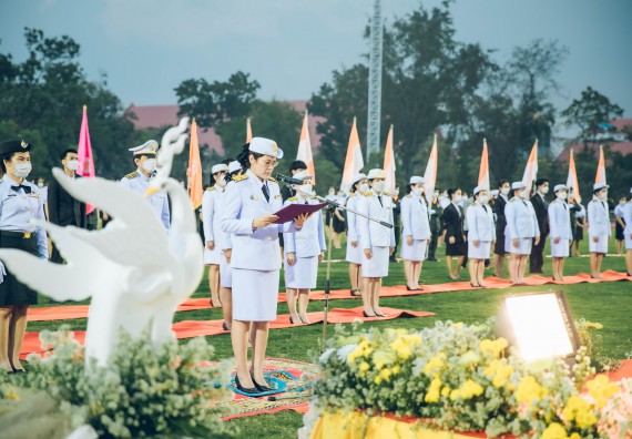 ภาพกิจกรรม  คณะวิทยาศาสตร์และเทคโนโลยี  เข้าร่วมพิธีวันราชภัฏ