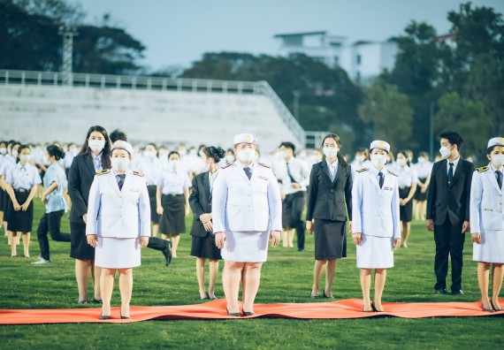 ภาพกิจกรรม  คณะวิทยาศาสตร์และเทคโนโลยี  เข้าร่วมพิธีวันราชภัฏ