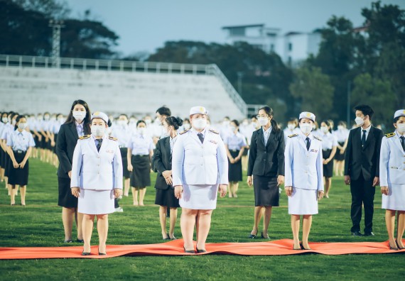 ภาพกิจกรรม  คณะวิทยาศาสตร์และเทคโนโลยี  เข้าร่วมพิธีวันราชภัฏ