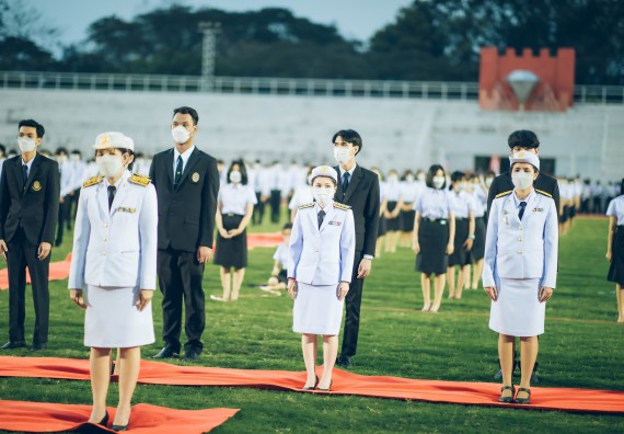 ภาพกิจกรรม  คณะวิทยาศาสตร์และเทคโนโลยี  เข้าร่วมพิธีวันราชภัฏ