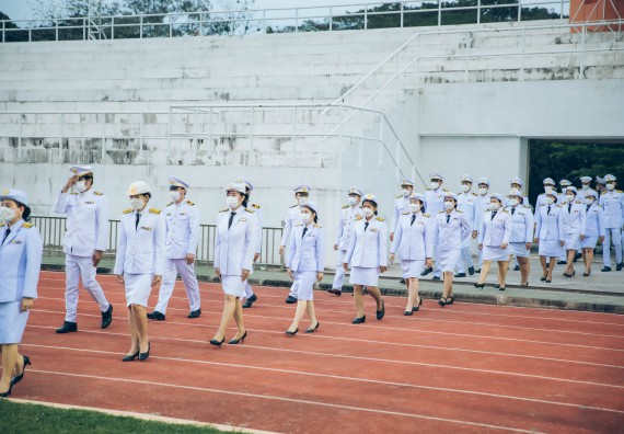 ภาพกิจกรรม  คณะวิทยาศาสตร์และเทคโนโลยี  เข้าร่วมพิธีวันราชภัฏ