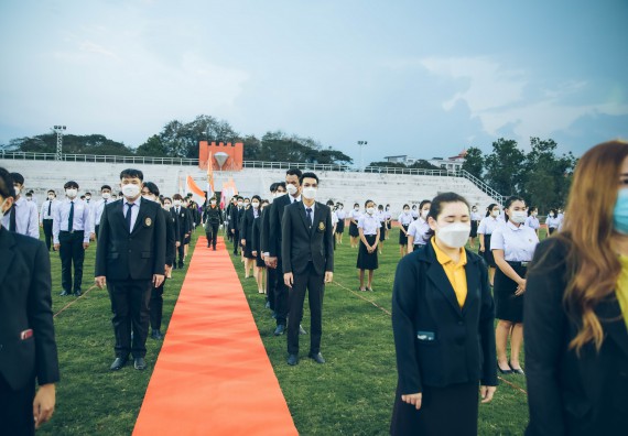 ภาพกิจกรรม  คณะวิทยาศาสตร์และเทคโนโลยี  เข้าร่วมพิธีวันราชภัฏ