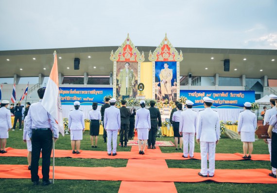 ภาพกิจกรรม  คณะวิทยาศาสตร์และเทคโนโลยี  เข้าร่วมพิธีวันราชภัฏ