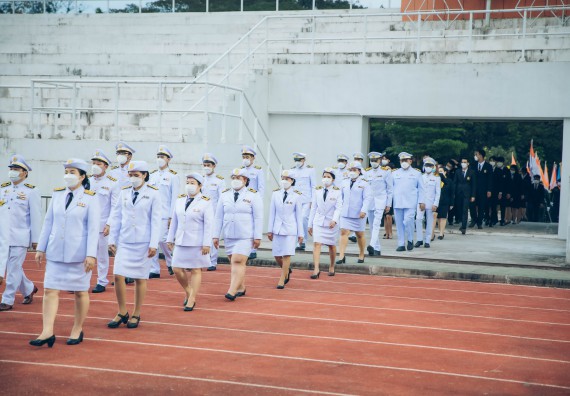 ภาพกิจกรรม  คณะวิทยาศาสตร์และเทคโนโลยี  เข้าร่วมพิธีวันราชภัฏ
