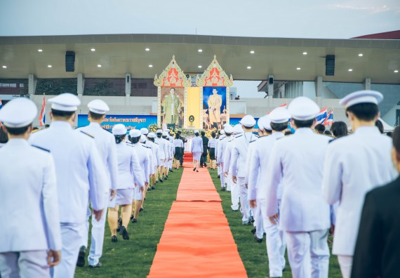 ภาพกิจกรรม  คณะวิทยาศาสตร์และเทคโนโลยี  เข้าร่วมพิธีวันราชภัฏ