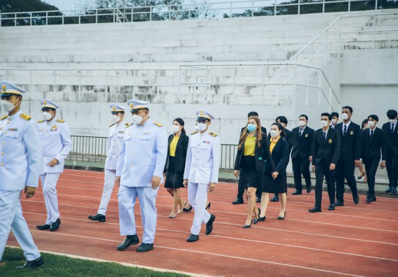ภาพกิจกรรม  คณะวิทยาศาสตร์และเทคโนโลยี  เข้าร่วมพิธีวันราชภัฏ