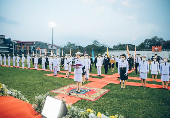 ภาพกิจกรรม  คณะวิทยาศาสตร์และเทคโนโลยี  เข้าร่วมพิธีวันราชภัฏ