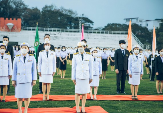 ภาพกิจกรรม  คณะวิทยาศาสตร์และเทคโนโลยี  เข้าร่วมพิธีวันราชภัฏ