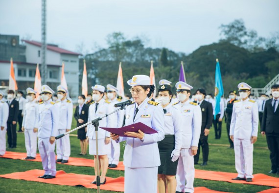 ภาพกิจกรรม  คณะวิทยาศาสตร์และเทคโนโลยี  เข้าร่วมพิธีวันราชภัฏ