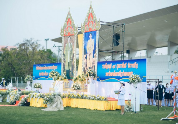 ภาพกิจกรรม  คณะวิทยาศาสตร์และเทคโนโลยี  เข้าร่วมพิธีวันราชภัฏ