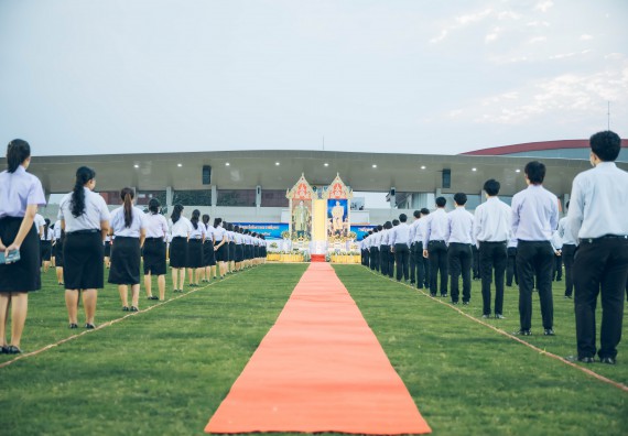 ภาพกิจกรรม  คณะวิทยาศาสตร์และเทคโนโลยี  เข้าร่วมพิธีวันราชภัฏ