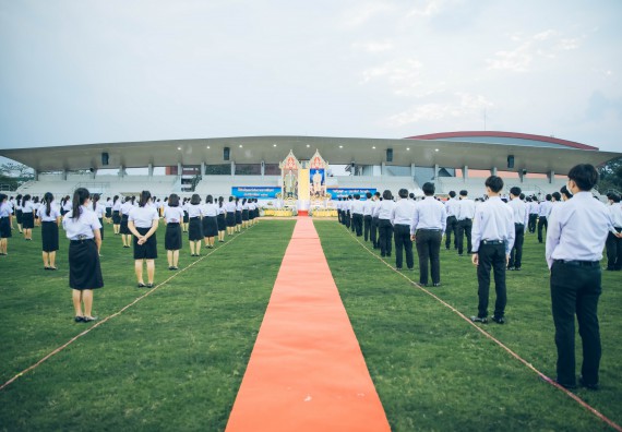 ภาพกิจกรรม  คณะวิทยาศาสตร์และเทคโนโลยี  เข้าร่วมพิธีวันราชภัฏ