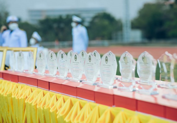 ภาพกิจกรรม  คณะวิทยาศาสตร์และเทคโนโลยี  เข้าร่วมพิธีวันราชภัฏ