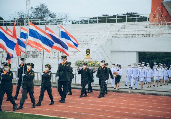 ภาพกิจกรรม  คณะวิทยาศาสตร์และเทคโนโลยี  เข้าร่วมพิธีวันราชภัฏ