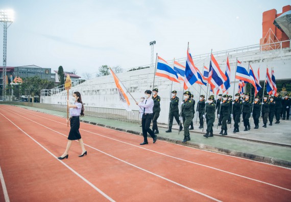 ภาพกิจกรรม  คณะวิทยาศาสตร์และเทคโนโลยี  เข้าร่วมพิธีวันราชภัฏ