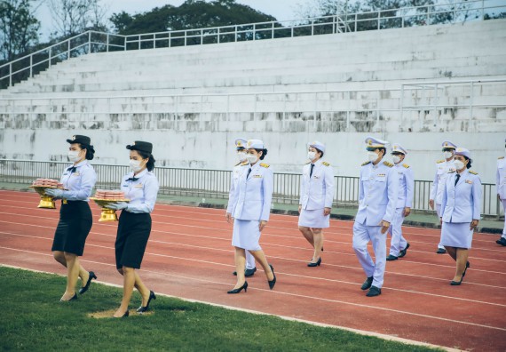 ภาพกิจกรรม  คณะวิทยาศาสตร์และเทคโนโลยี  เข้าร่วมพิธีวันราชภัฏ